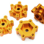 Billet Machined 17mm Hex-to-6 Bolt Wheel Adapters for Losi 1/8 LMT 1.0