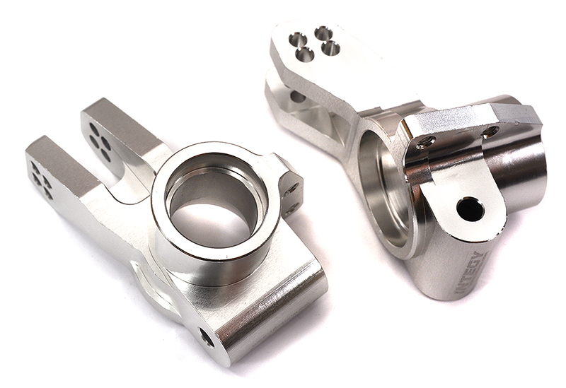 C31979SILVER Billet Machined Silver Rear Hub Carriers for Arrma 1/8 Kraton 6S BLX V5 AR330404 - Image 1