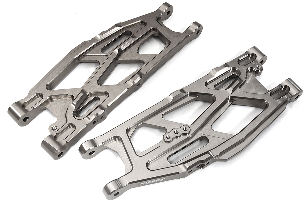 C31982GREY Machined Rear Lower Suspension Arms for Arrma 1/8 Kraton 6S BLX V5 ARA330654 - Image 1