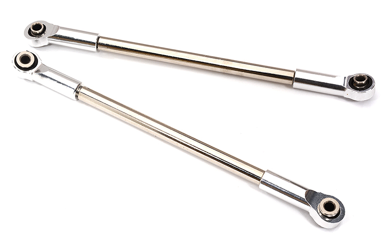 C31983SILVER Billet Machined 134mm Rear Lower Linkage (2) for Element RC 1/10 Enduro Sendero - Image 1