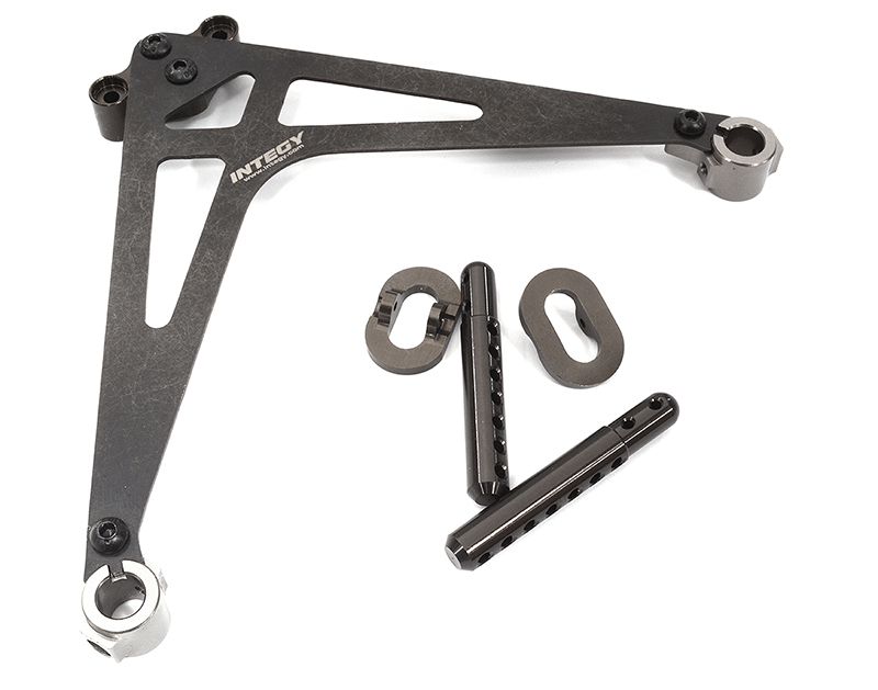 C31984GREY Billet Machined Rear Body Posts & Mount Set for Losi 1/10 22S Drag - Image 1