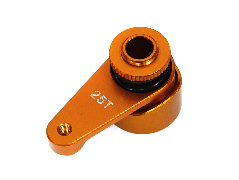 C31990ORANGE Billet Machined 25T Alloy Servo Saver for Losi 1/8 LMT 1.0 4WD Monster Truck - Image 1