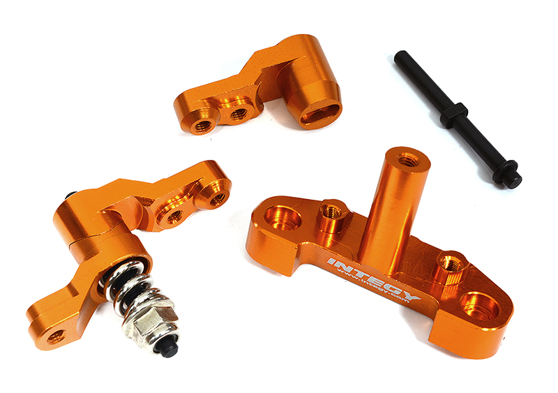 C31995ORANGE Billet Machined Steering Bellcrank Set for Losi 1/10 22S Drag, ST & SCT - Image 1