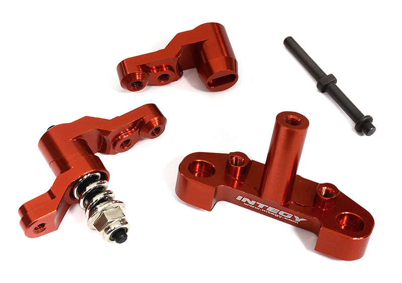 C31995RED Billet Machined Steering Bellcrank Set for Losi 1/10 22S Drag, ST & SCT - Image 1