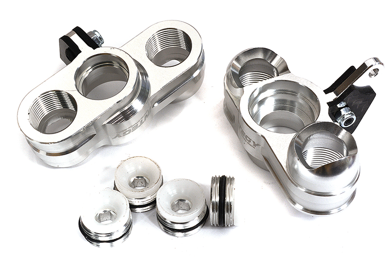 C31996SILVER Billet Machined Steering Knuckles for Arrma 1/7 Limitless All-Road AR330187 - Image 1