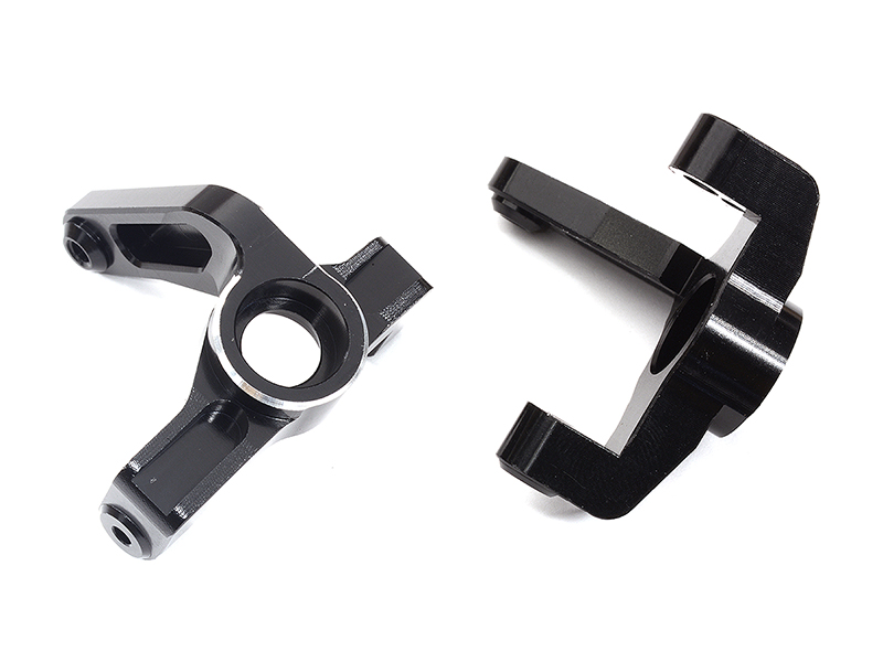 C31998BLACK Billet Machined Steering Knuckles for Losi 1/10 2WD 22S Drag, ST & SCT - Image 1