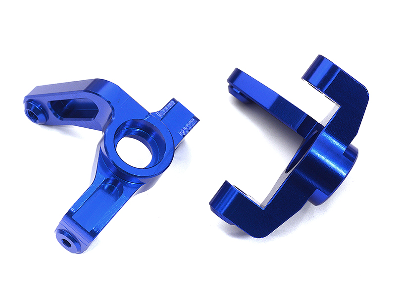 C31998BLUE Billet Machined Steering Knuckles for Losi 1/10 2WD 22S Drag, ST & SCT - Image 1