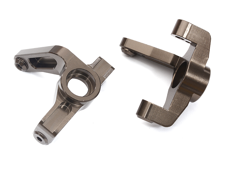 C31998GREY Billet Machined Steering Knuckles for Losi 1/10 2WD 22S Drag, ST & SCT - Image 1