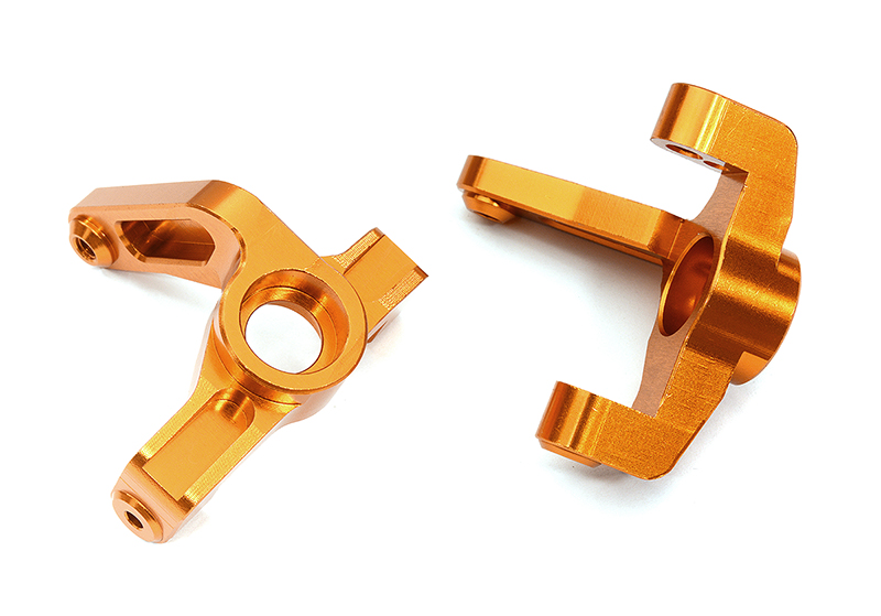 C31998ORANGE Billet Machined Steering Knuckles for Losi 1/10 2WD 22S Drag, ST & SCT - Image 1
