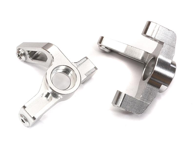 C31998SILVER Billet Machined Steering Knuckles for Losi 1/10 2WD 22S Drag, ST & SCT - Image 1