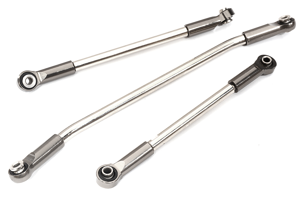 C31999GREY Billet Machined Steering Linkage Set(3) for Element RC 1/10 Scale Enduro Sendero - Image 1