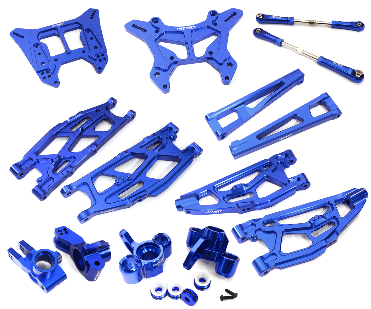 C32001BLUE Billet Machined Suspension Conversion Kit for Arrma 1/8 Kraton 6S BLX V5 - Image 1
