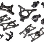 Black Billet Machined Suspension Upgrade Kit for Losi 1/10 2WD 22S Drag Car