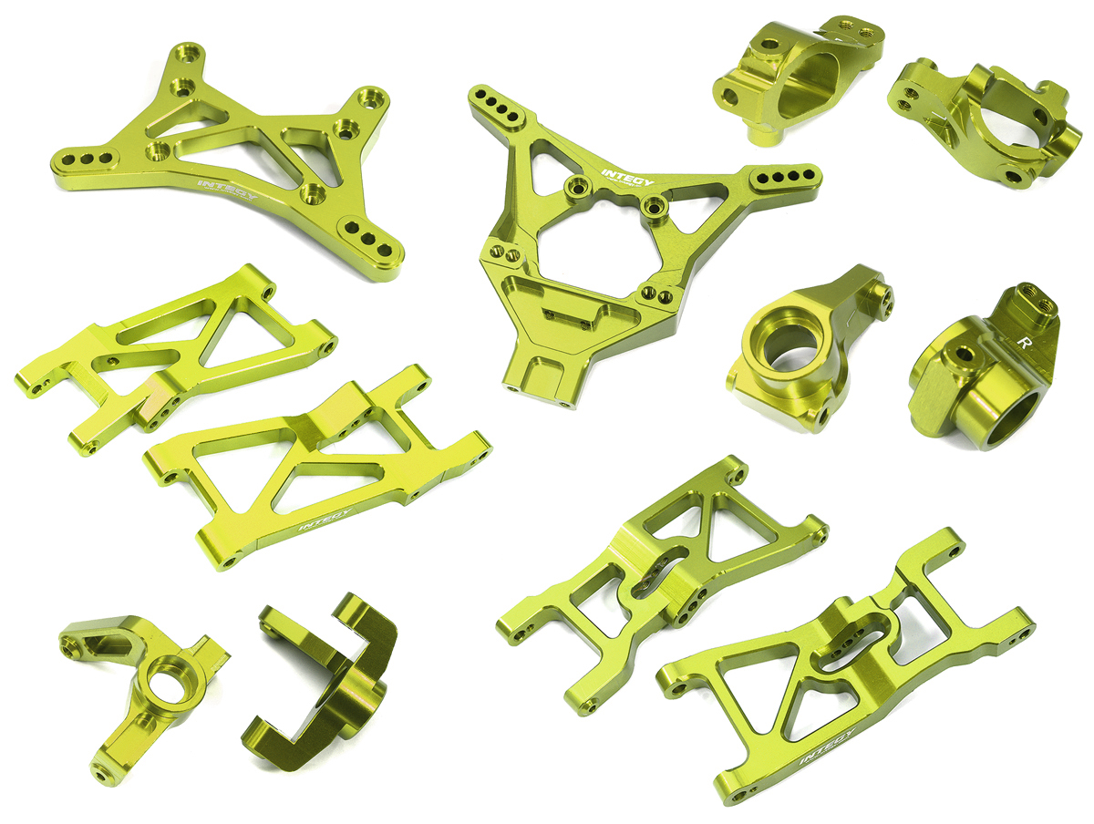 C32002GREEN Green Billet Machined Suspension Upgrade Kit for Losi 1/10 2WD 22S Drag Car - Image 1