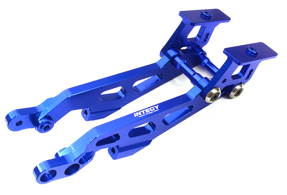 C32009BLUE Alloy Wing Mount Set for Arrma 1/8 Kraton 6S BLX V5 - Blue Machined AR320347 - Image 1