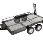 Machined Alloy Flatbed Dual Axle Car Trailer Kit for 1/10 Scale RC 624x339x112mm