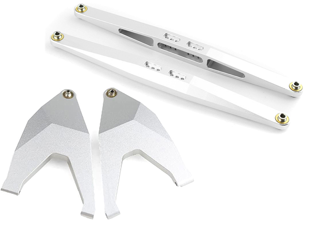 C32040SILVER Alloy Lower Suspension Arm Set for Traxxas 1/7 Unlimited Desert Racer 8533 8544 - Image 1