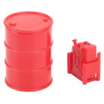 Realistic Drum Container & Jerry Can w/ Mount for 1/24 Scale Crawler