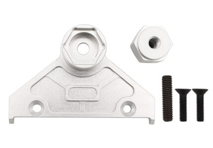 Silver Machined Alloy Spare Tire Mount for Axial SCX6 Crawler