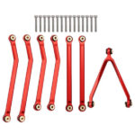 Red Alloy Linkage Upgrade Kit for Axial 1/24 Scale SCX24 C10 RC Truck