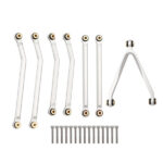 Silver Alloy Linkage Upgrade Kit for Axial 1/24 Scale SCX24 C10 RC Truck