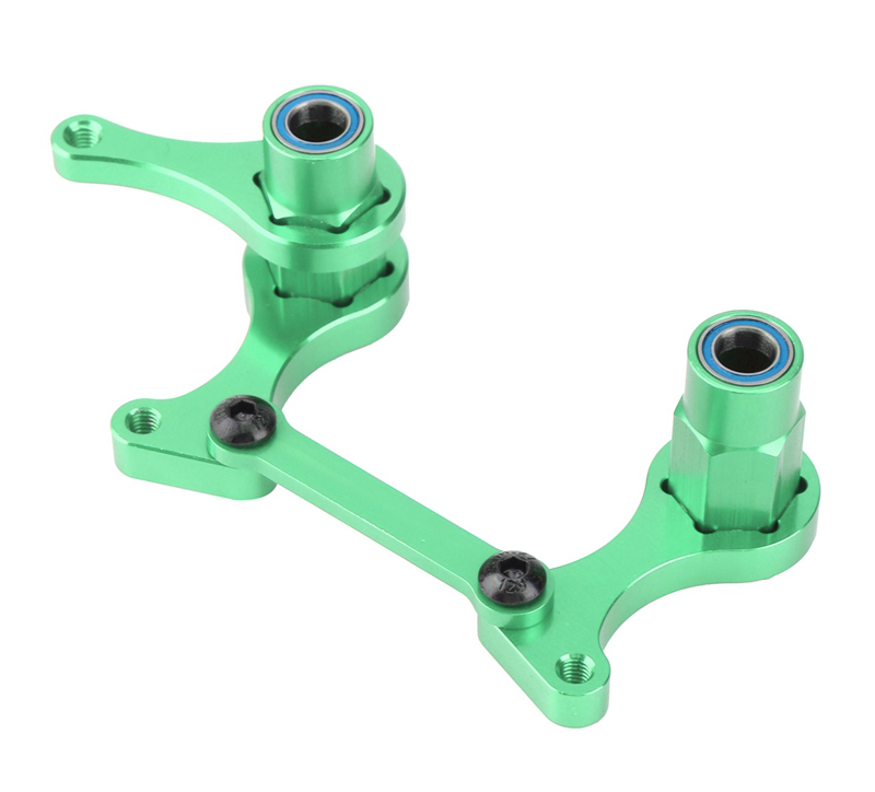 C32063GREEN Alloy Machined Steering Bellcrank Set for Traxxas Slash, Bandit & Rustler 2WD - Image 1