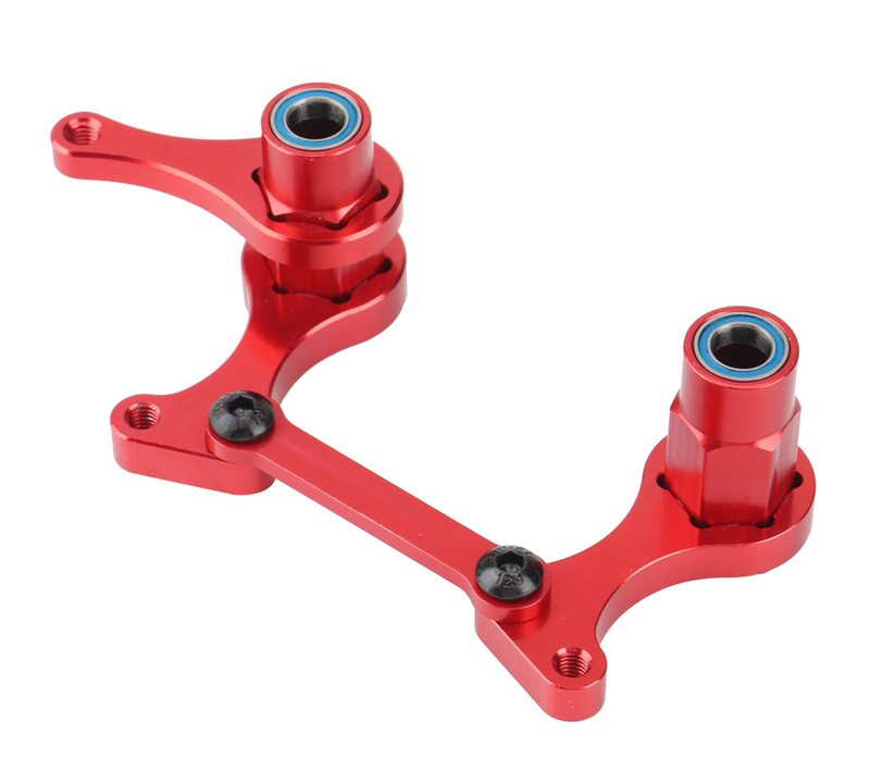 C32063RED Alloy Machined Steering Bellcrank Set for Traxxas Slash, Bandit & Rustler 2WD - Image 1