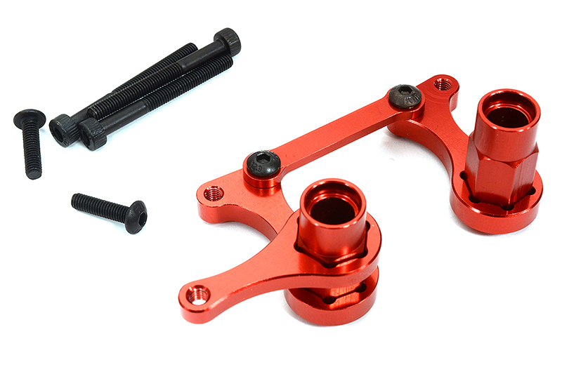 C32065RED Alloy Machined Steering Bellcrank Set for Traxxas Slash, Bandit & Rustler 2WD - Image 1