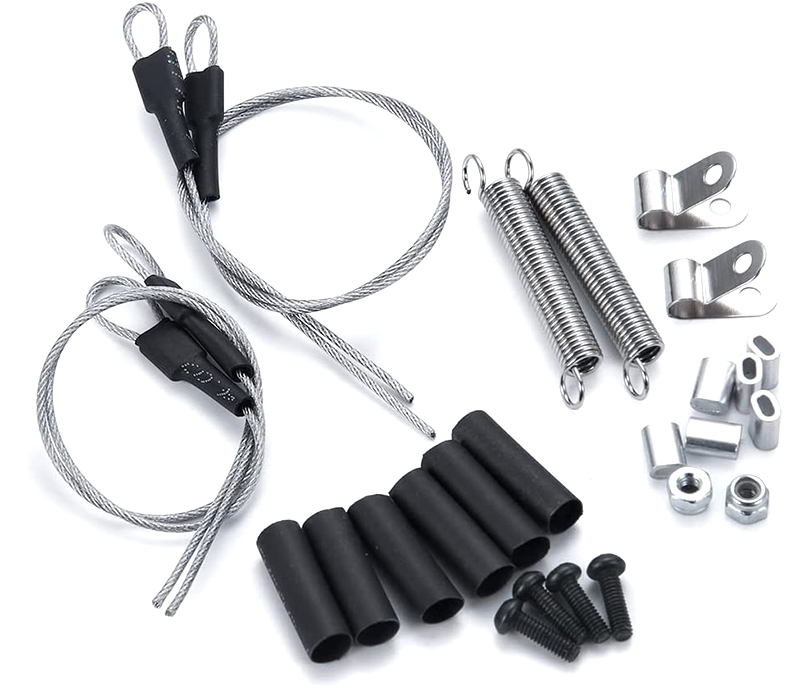 C32074BLACK Realistic Limb Riser Rope Steel Cable Set for Axial SCX6 Crawler - Image 1