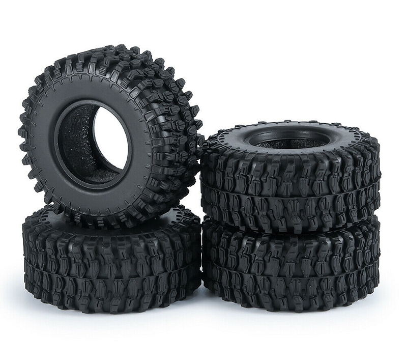 C32076 Realistic Rubber Tire Set for Axial SCX24 Crawler O.D.=50mm - Image 1