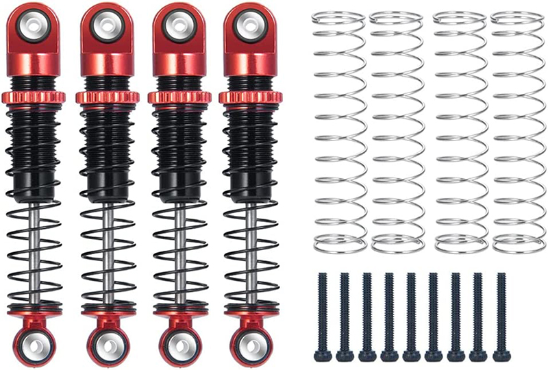 C32082RED Alloy Shock Set for Axial SCX24 Crawler L=27mm-40mm - Image 1