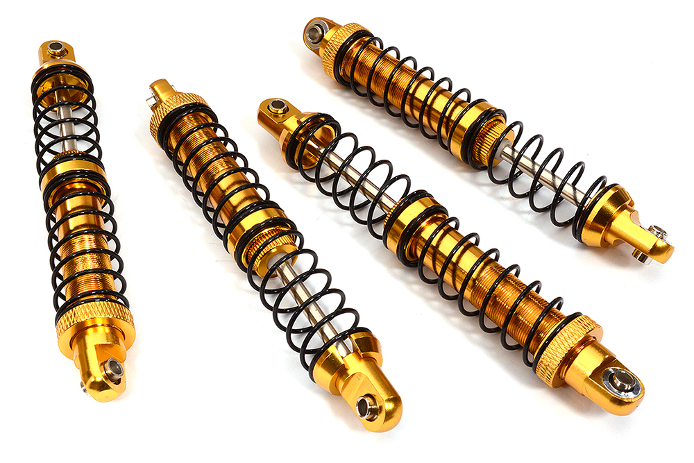 C32098GOLD Alloy Machined 110mm Shocks for 1/10 Scale RC Model Car & Truck - Image 1
