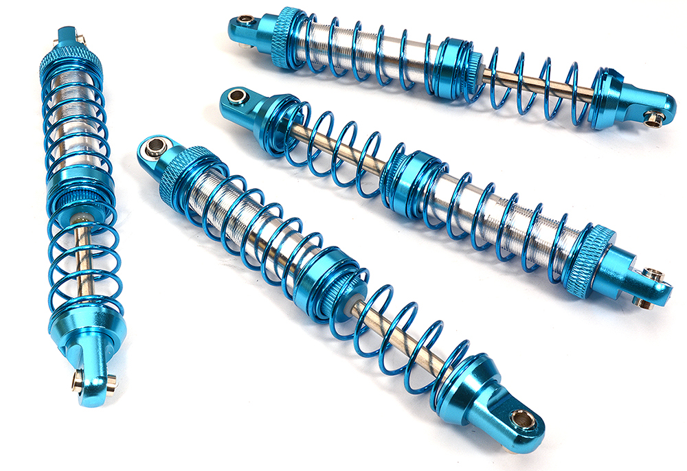 C32098LIGHTBLUE Alloy Machined 110mm Shocks for 1/10 Scale RC Model Car & Truck - Image 1