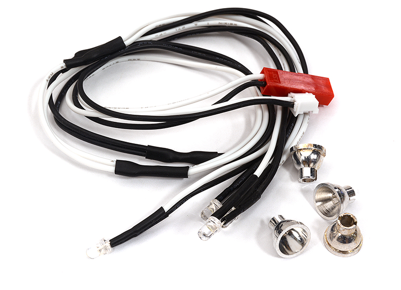 C32101 3mm Size Alloy Machined LED Holder Set with Four White LED Lights - Image 1