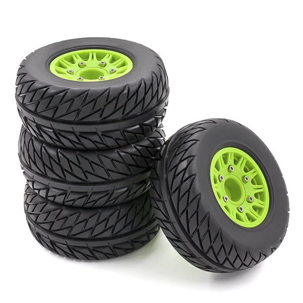 C32104GREEN Short Course 2.2/3.0 Wheel for 12, 14 & 17mm Hex & Tire Set (4) (O.D.=111mm) - Image 1