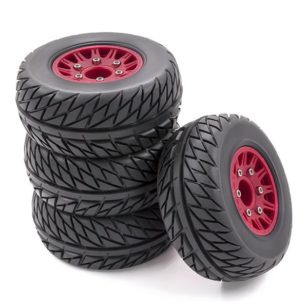 C32104RED Short Course 2.2/3.0 Wheel for 12, 14 & 17mm Hex & Tire Set (4) (O.D.=111mm) - Image 1