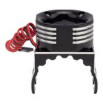 Black 42mm Motor Heatsink + 30x30mm Cooling Fan w/ Color LED for 1/10 & 1/8