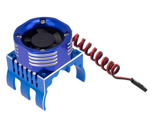 C32107BLUE 42mm Motor Heatsink + 30x30mm Cooling Fan w/ Color LED for 1/10 & 1/8 - Image 1