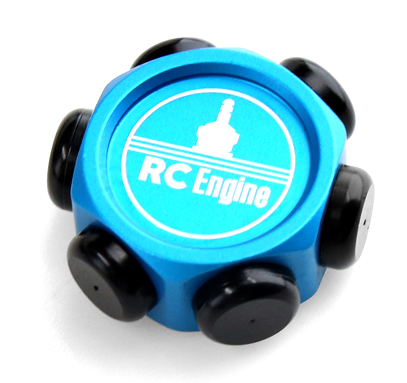 C32108BLUE Alloy Machined Nitro Glow Plug Storage 6pcs Holder - Image 1