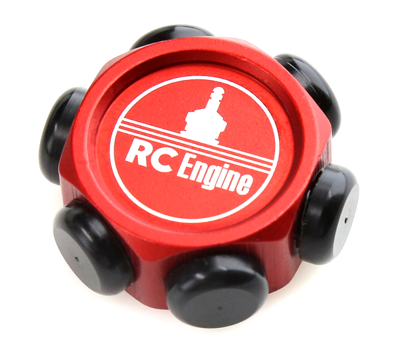 C32108RED Alloy Machined Nitro Glow Plug Storage 6pcs Holder - Image 1