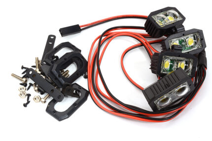 Realistic Bright Spot LED (2x4) Light Set for 1/10 Off-Road Vehicles