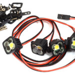 Realistic Bright Spot LED (1x4) Light Set for 1/10 Off-Road Vehicles