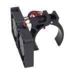 Black 42mm Motor Heatsink with Dual 40x40mm Cooling Fans for 1/10 & 1/8 RC Cars