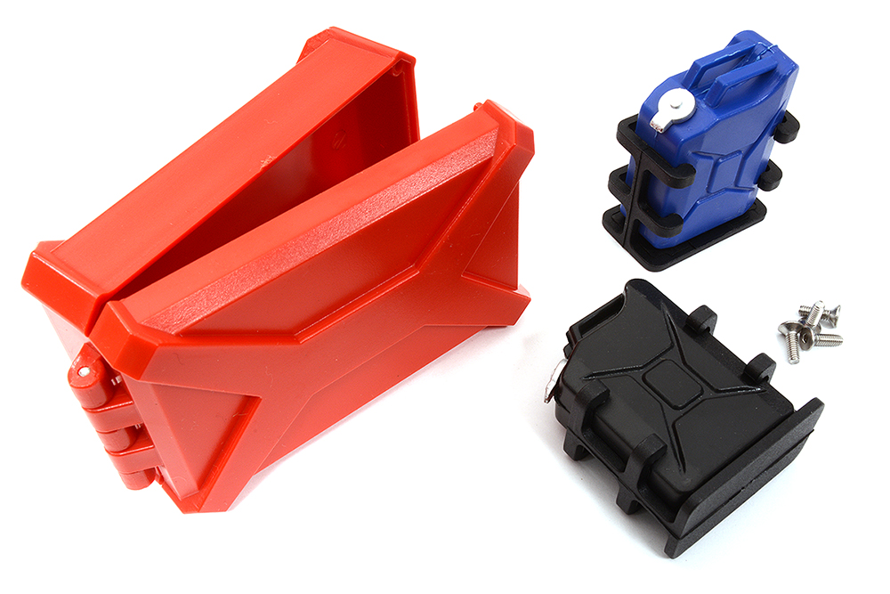 C32139REDBLACK Realistic Scale Model Rugged Storage Case & Jerry Cans 1/10 Size - Image 1