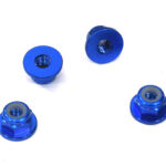 Color Alloy Metal M3 Size Hex Lock Nut Flanged 4pcs