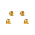 Color Alloy Metal M3 Size Hex Lock Nut Flanged 4pcs