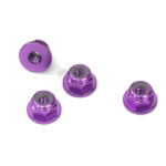 Color Alloy Metal M3 Size Hex Lock Nut Flanged 4pcs