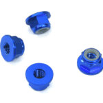 Color Alloy Metal M4 Size Hex Lock Nut Flanged 4pcs