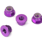 Color Alloy Metal M4 Size Hex Lock Nut Flanged 4pcs