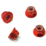 Color Alloy Metal M4 Size Hex Lock Nut Flanged 4pcs